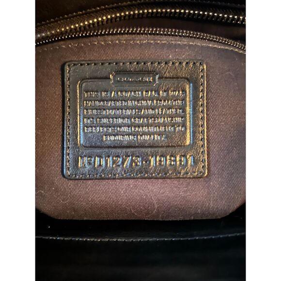 Coach Legacy Candace Carryall Medium Black Leather Purse Should Bag D1273-19891 - Picture 5 of 5